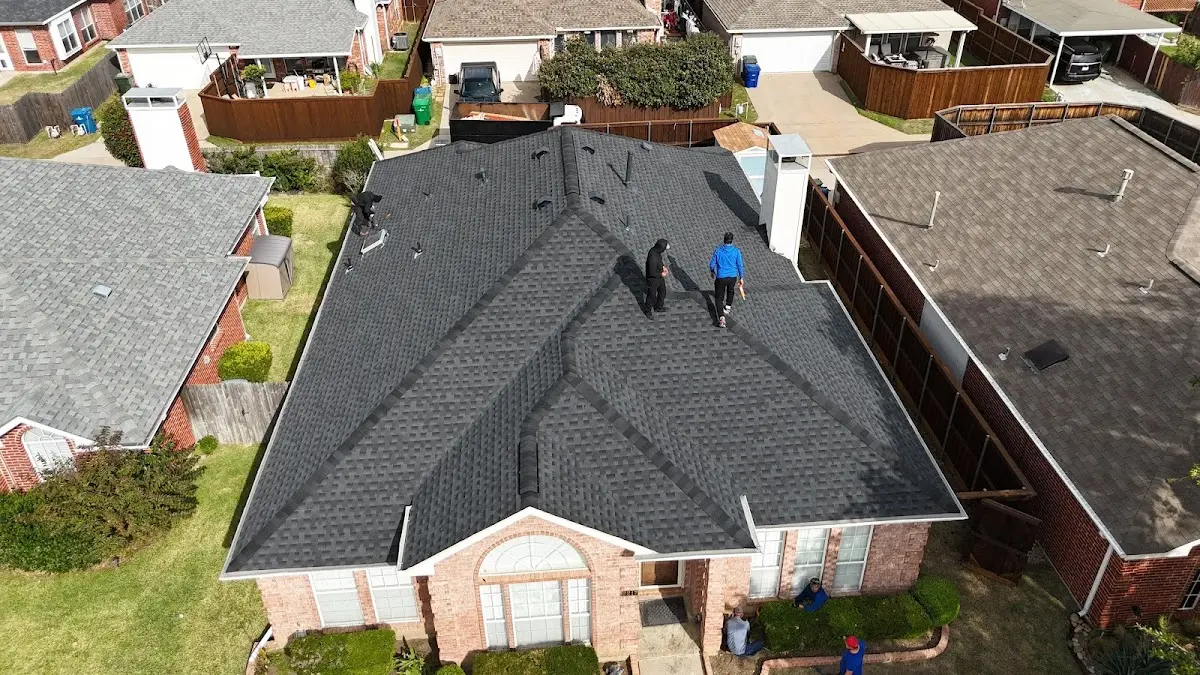 Slate & Tile Roof Repair work in progress on a Fallbrook property
